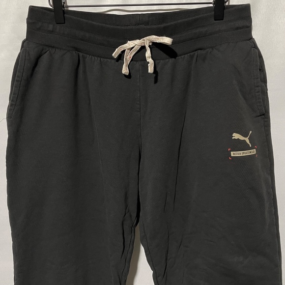 Puma Speckled Drawstring Logo Pocket Jogger Sweatpants Phantom Black Size Large - Picture 7 of 16